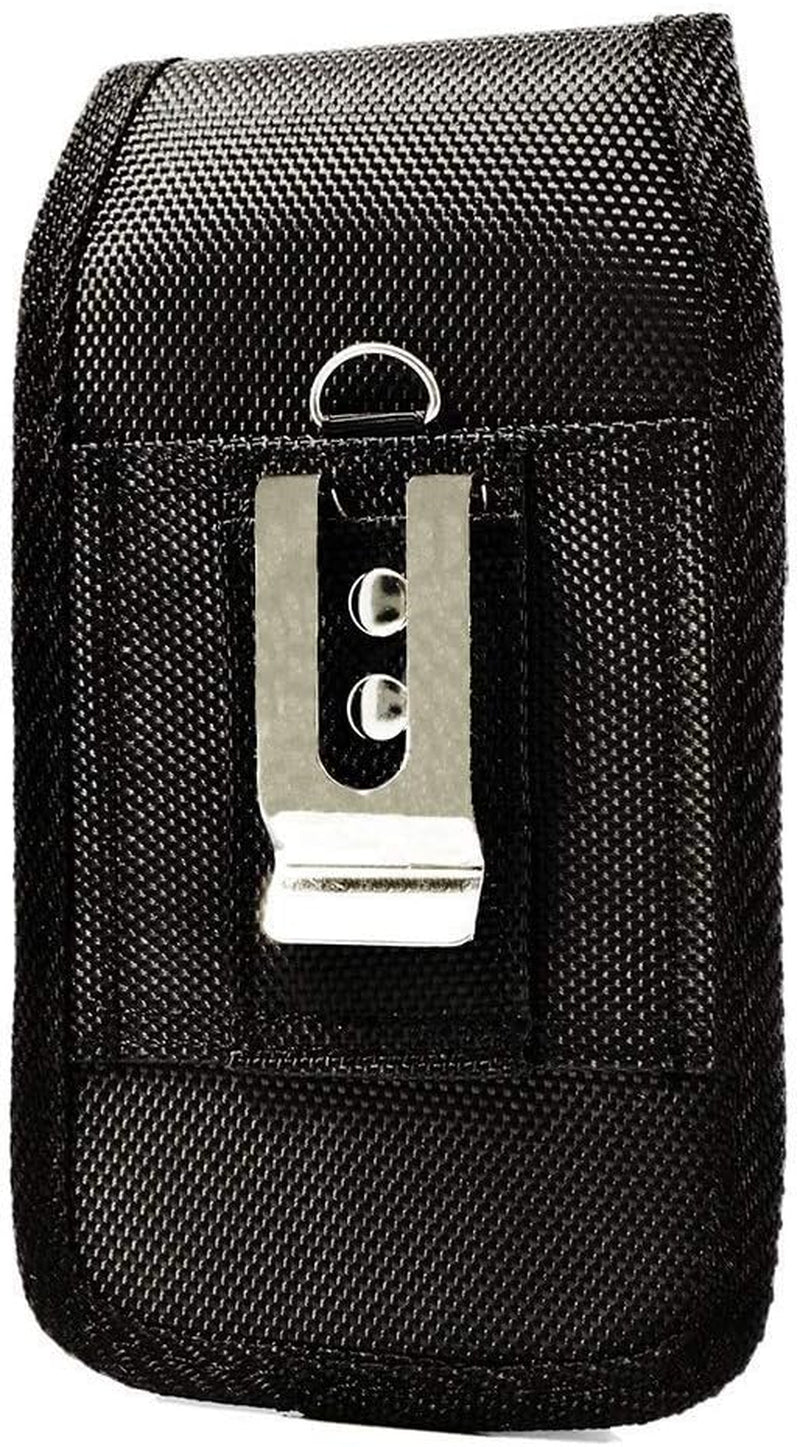 Wonderfly Vertical Pouch Compatible with LG G6, G5 or G4, a Large Rugged Nylon Heavy Duty Carrying Case with Belt Clip, Fits the Phone with a Thick Case  Wonderfly   