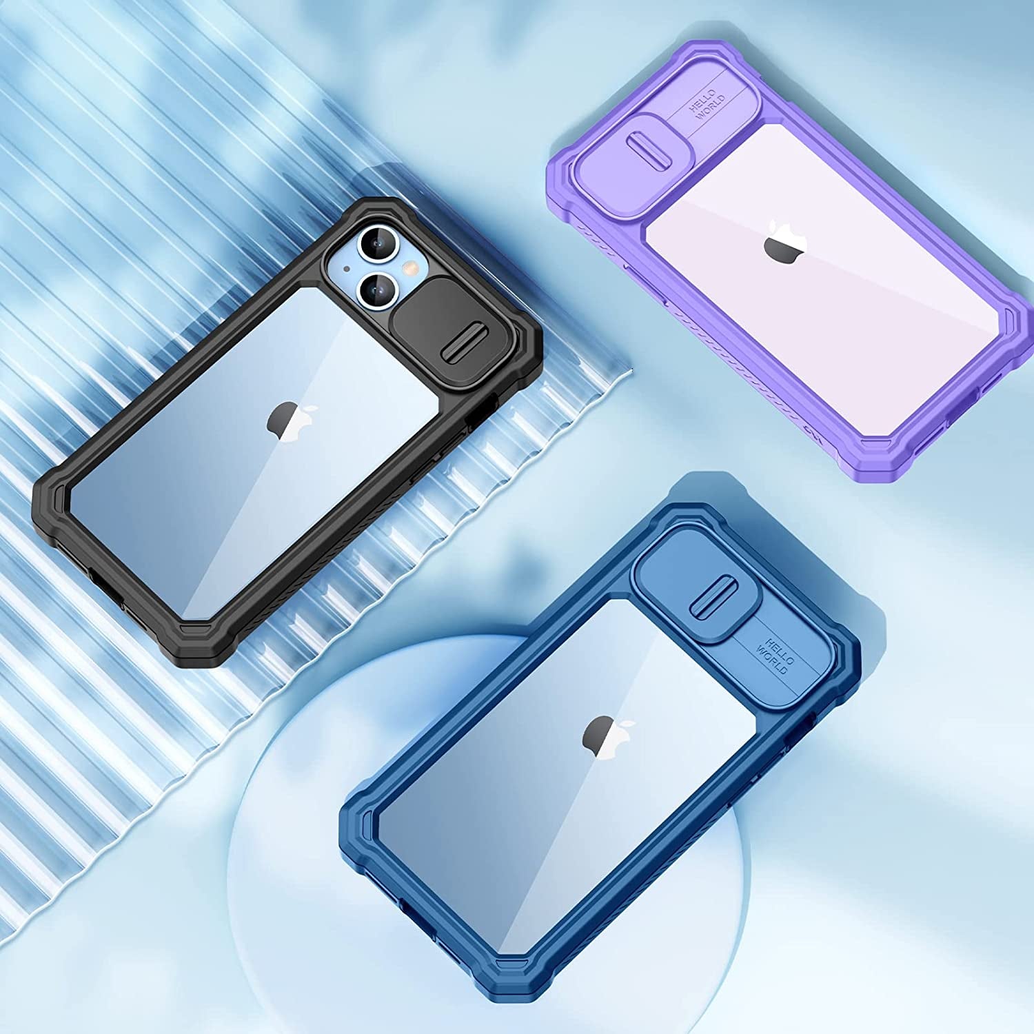 Ruky for Iphone 14 plus Case with Slide Camera Cover, Iphone 14 plus Case [Built-In Screen Protector], Full Body Case Heavy Duty Protection Shockproof Cover Girls Women for Iphone 14 plus 6.7", Purple  Ruky   