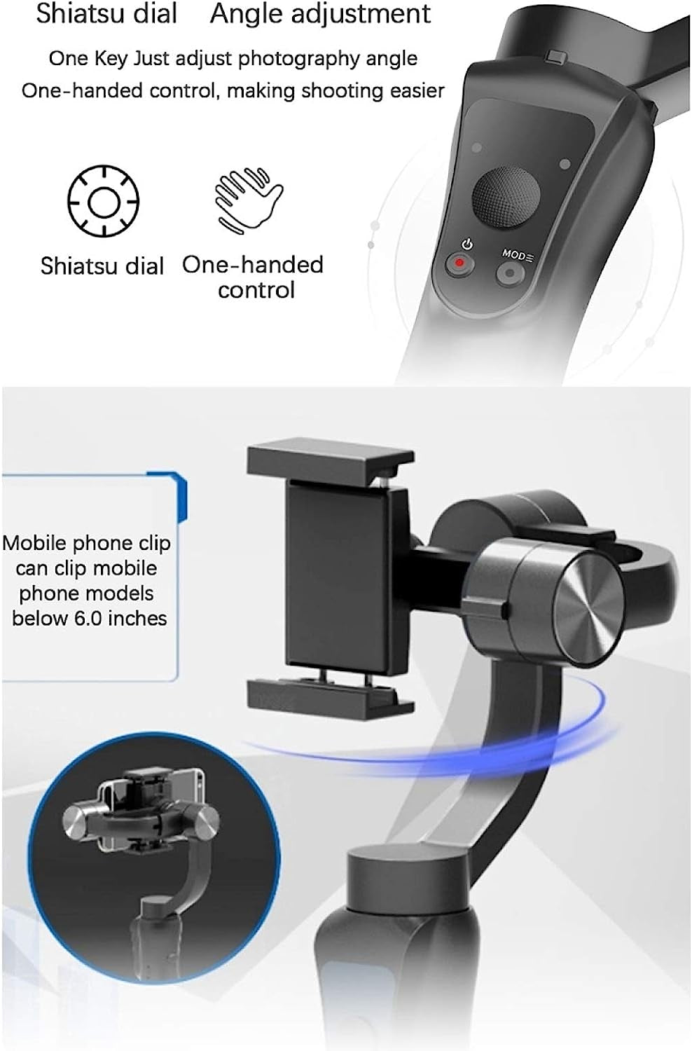 HUIFANGBU S5 Three-Axis Handheld Gimbal Mobile Phone Smart Anti-Shake Camera Panoramic Stabilizer  HUIFANGBU   
