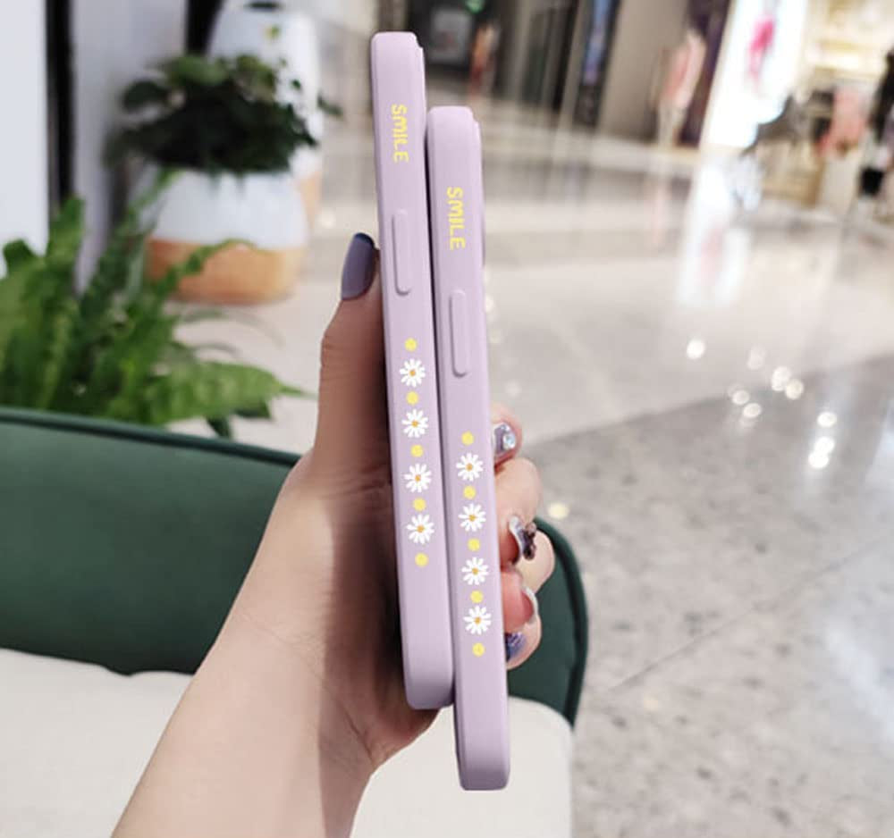 Sunswim Galaxy S21+ plus Case - Cute Daisy, Full Camera Lens Protection, Slim Shockproof TPU Bumper, Liquid Silicone, 6.7" - Purple  Sunswim   