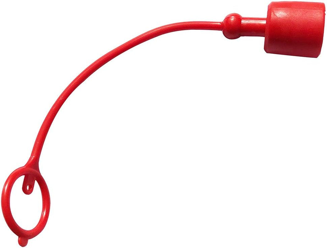 2Sets 1/2" Hydraulic Coupler Dust Cap, Male Dust Cap and Female Plug Cover for Flat Face Quick Coupler Bobcat Skid Steer, ISO a Pioneer Style Red Cap with Retention Ring  Yowming   
