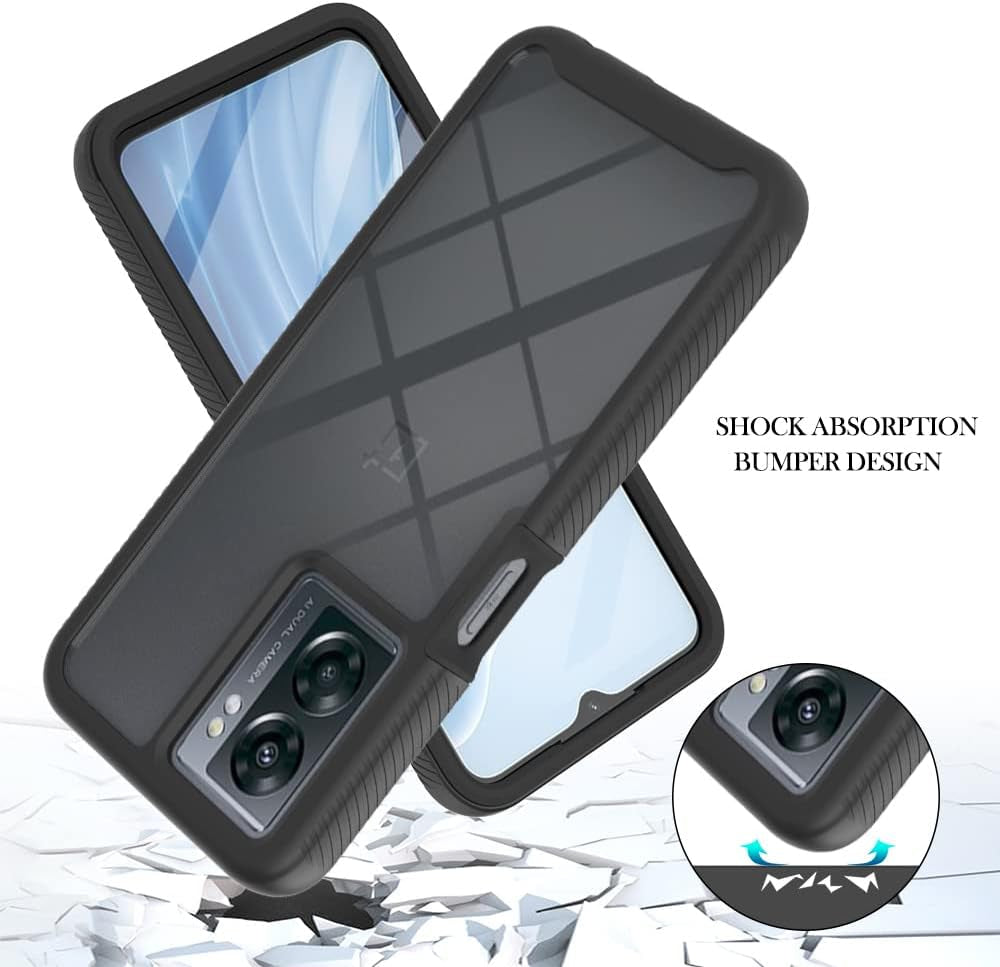 DETUOSI for Oneplus Nord N300 5G Case, Built in PET Screen Protector, [360 Full Body Protection], 1+ Nord N300 5G Case, 3 in 1 Shockproof Clear Protection Phone Cover for Oneplus Nord N300 5G, Black  DETUOSI   