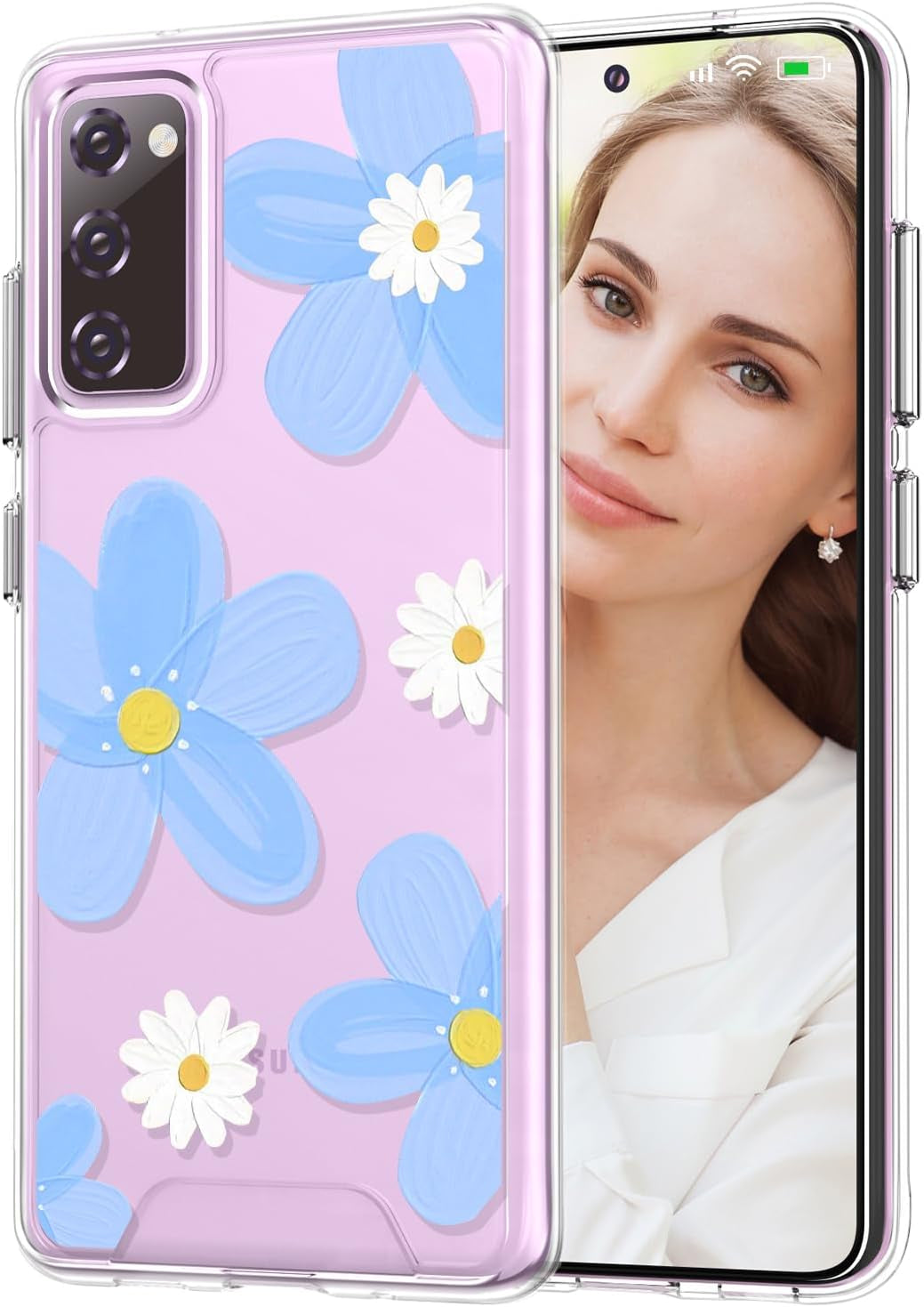 Rayboen Case for Samsung Galaxy S20 FE, Carbon Fiber Design [Military Grade Protection] Heavy Duty Shockproof Protective Case, Anti-Scratch Ultra Slim Cover for Galaxy S20 FE 5G, 6.5 Inch Black  Rayboen D- Dream Blue  