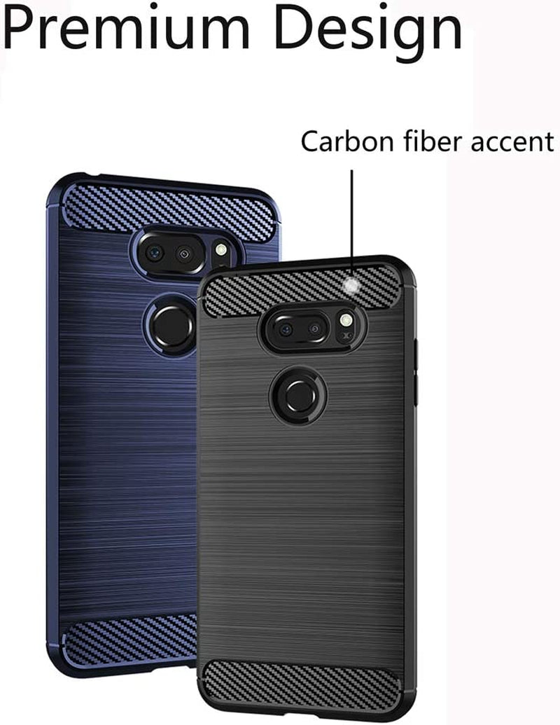 DOGN for LG V35 Case Slim Thin Silicone,Lg V30 / LG V30 Plus/Lg V30S Thinq/Lg V30S / LG V35 Thinq Case, Anti-Scratches TPU Gel Slim Fit Soft Skin Protective Cases (Brushed Black)  DOGN   