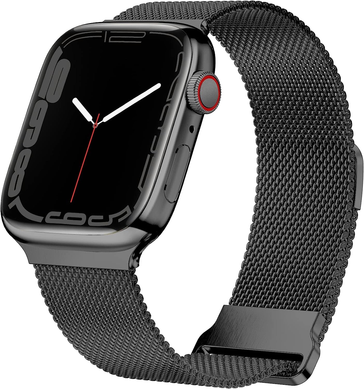 Geoumy Magnetic Band Compatible with Apple Watch 38Mm 40Mm 41Mm 42Mm 44Mm 45Mm 49Mm, Stainless Steel Mesh Milanese Strap, Metal Wristband for Iwatch SE Series 8 7 6 5 4 3 2 1 for Women Men  Geoumy   