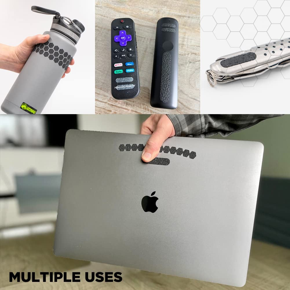 Dragon Grips Grip Tape Cell Phone Grip Stickers Mouse Grip Tape. Black 13 Pc Multi-Purpose Set Rubberized Grip Stickers. Rubber Grip Adhesive Strips for Phone, Laptop, Ipad, Iphone, Tablets & Gaming  Dragon Grips   