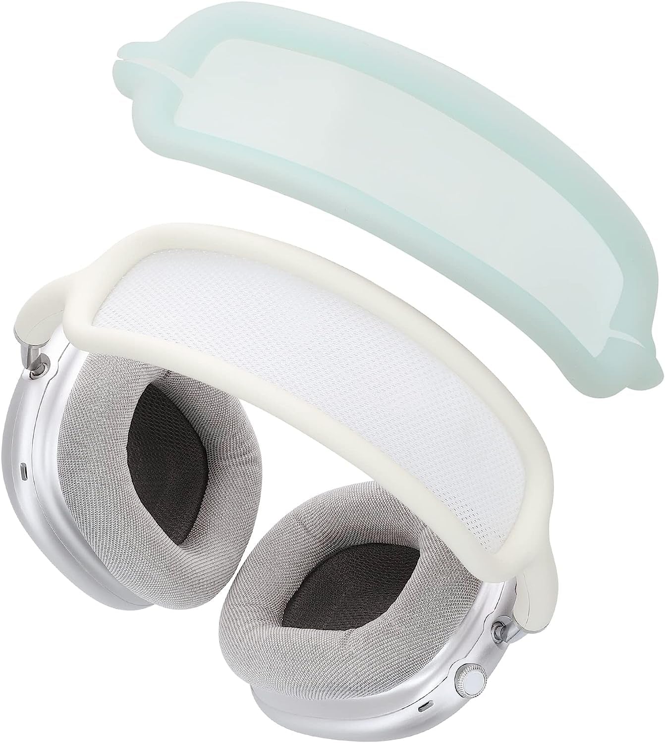 Kwmobile Headband Cover Compatible with Apple Airpods Max - Headphones Cover Protector Silicone - Dove Blue  KW-Commerce Mint  