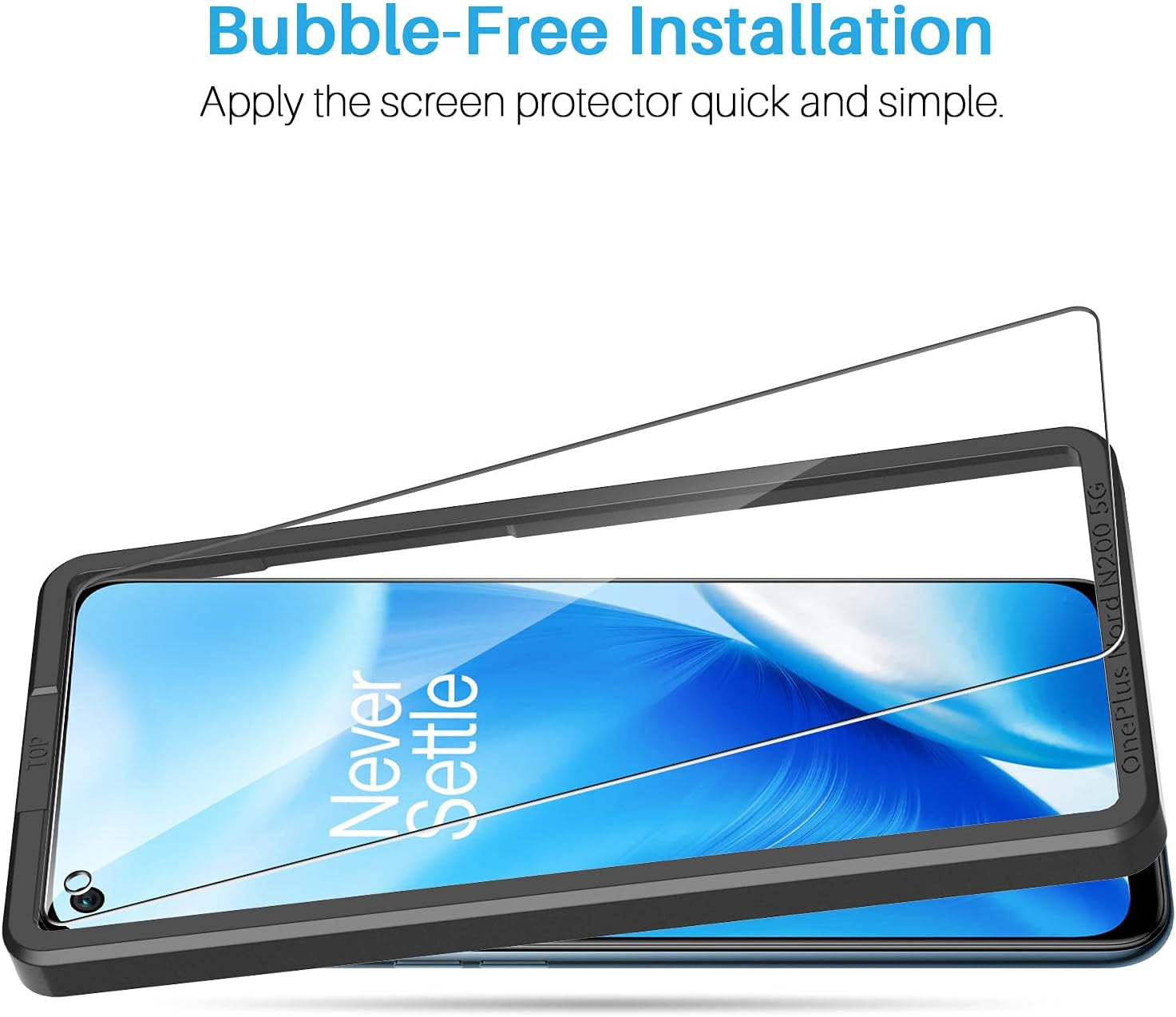 LK [4 Pack] 2 Pack Screen Protector for Oneplus Nord N200 5G + 2 Pack Camera Lens Protector, 9H Tempered Glass Screen Protector with Alignment Frame, Scratch-Resistant, Anti-Fingerprint, Smooth-Touch  LK   