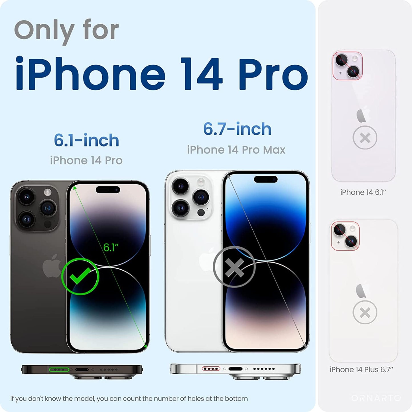 ORNARTO Compatible with Iphone 14 Pro Case 6.1, Slim Liquid Silicone 3 Layers Full Covered Soft Gel Rubber Phone Case Protective Cover with Microfiber Lining 6.1 Inch-Blue  ORNARTO   