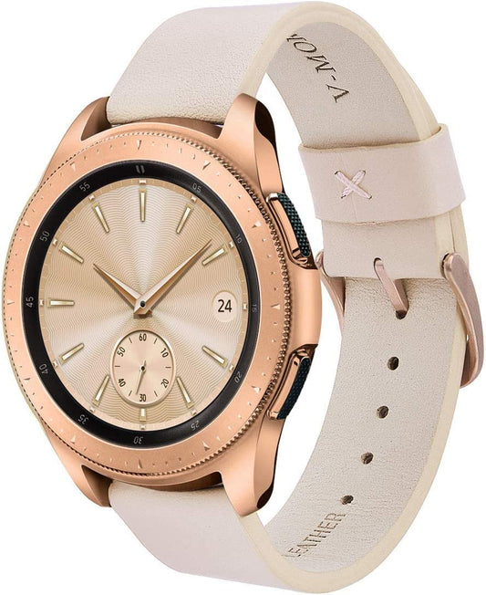 V-MORO Leather Strap Compatible with Galaxy Watch 5/4 Band 40Mm 44Mm/Galaxy Watch 4 Classic 42Mm 46Mm 20Mm Watch Band with Rose Gold Stainless Steel Buckle Replacement for Galaxy Watch 42Mm/Active 2  V-Moro   