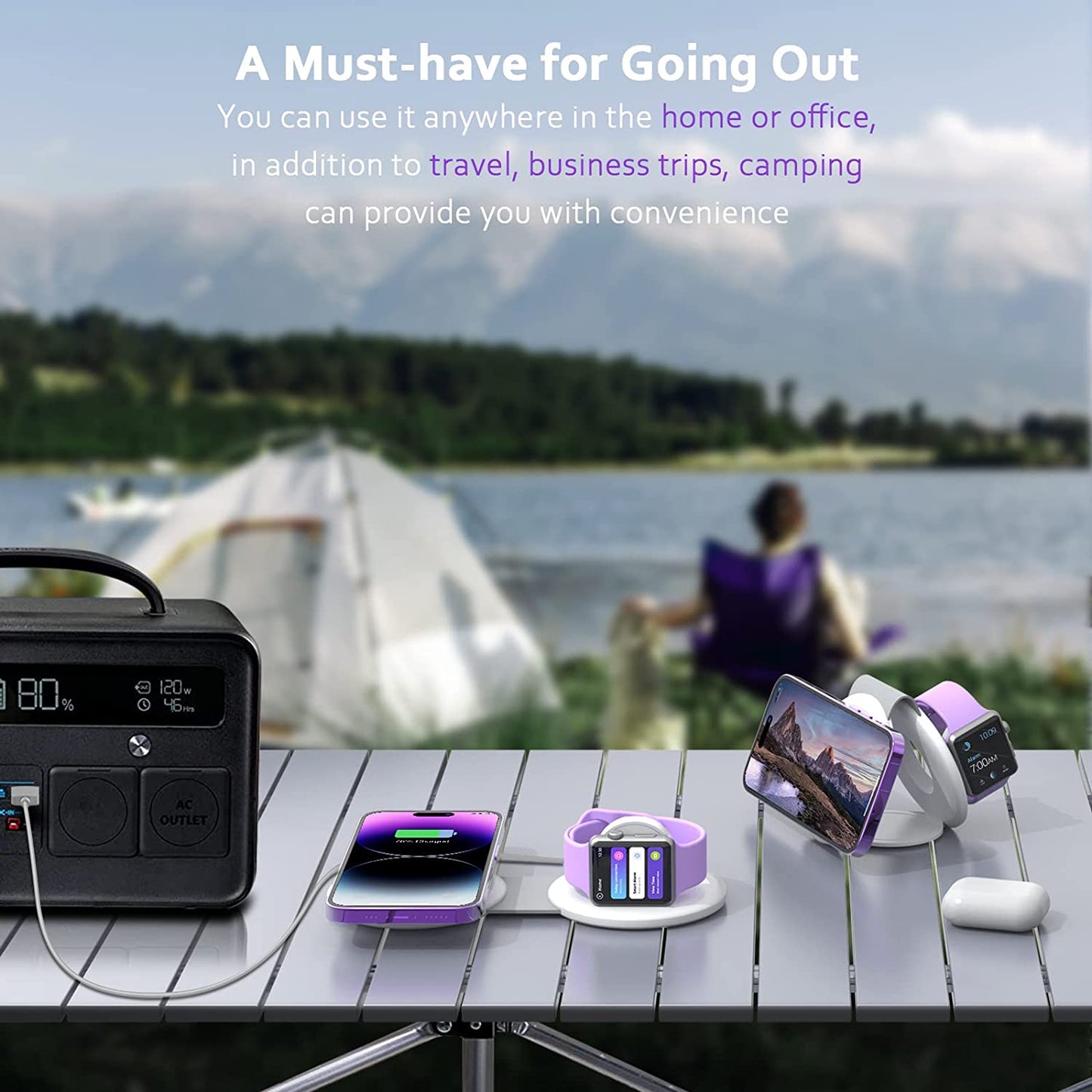 UCOMX Nano Mini Magnetic 2 in 1 Wireless Charger,Fellow Traveler Wireless Folding Charging Station,Compatible for Iphone 12/13/14 Pro Max,Airpods Pro,Iwatch Ultra,Travel Charger for Multiple Devices  DongGuanShi WeizhiChuang Technology Co., Ltd   