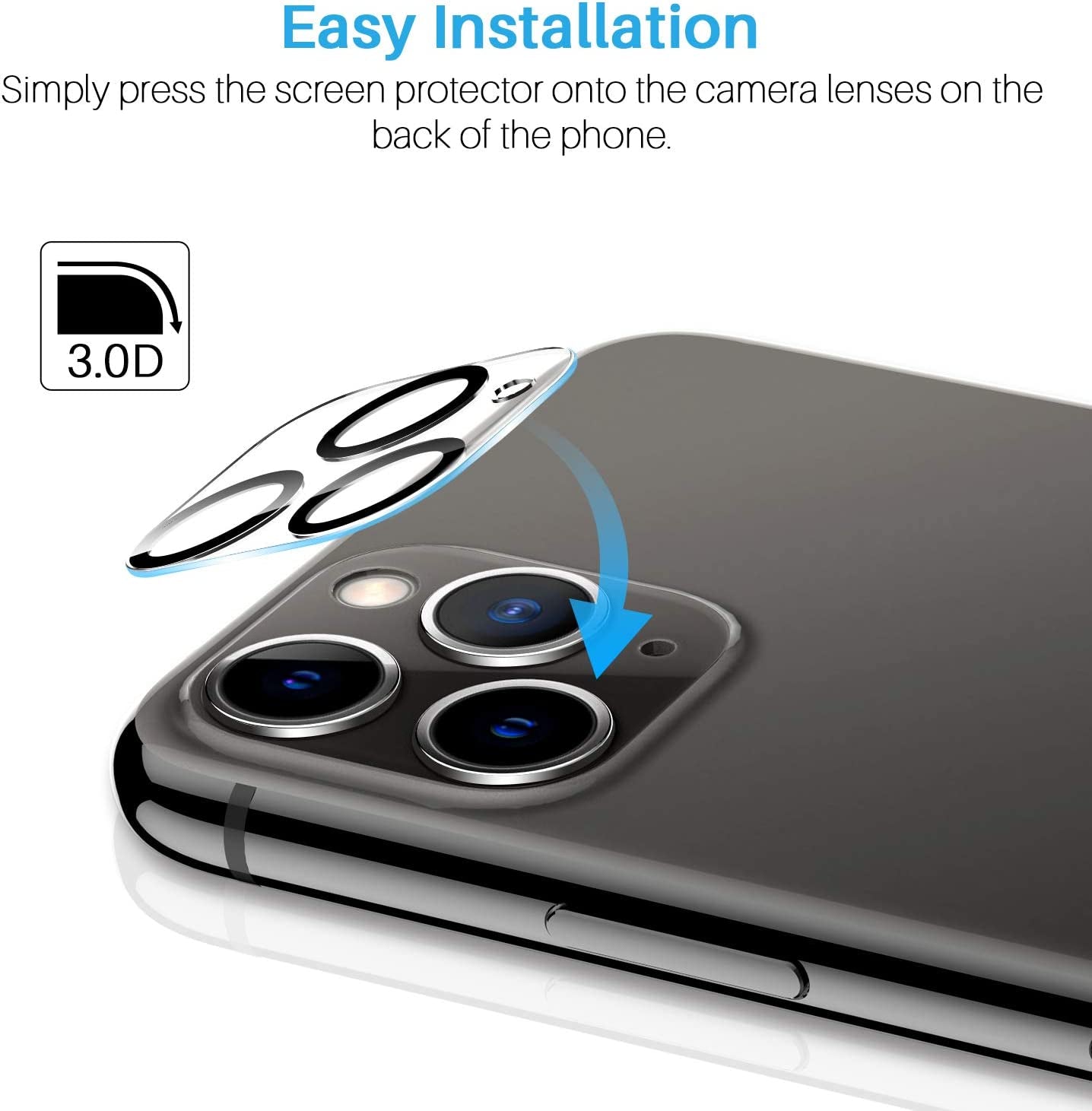 LK 3 Pack Iphone 11 Pro Max Screen Protector & 3 Pack Lens Protector, 9H Tempered Glass, Scratch-Proof, Alignment Tool Attached, Bubble-Free Screen Protector for Iphone 11 Pro Max, 6.5-Inch, Clear  LK   