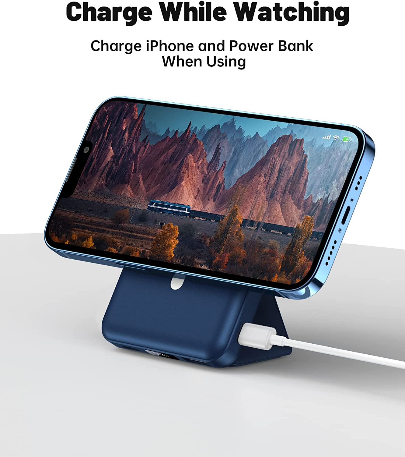 Yiisonger Magnetic Wireless Portable Charger, Foldable 10000Mah Battery Pack with USB-C Cable LED Display, Magnetic Power Bank 22.5W PD Fast Charging for Iphone 14/13/12/Pro/Mini/Pro Max（Dark Blue  Shenzhen Zhilianxintong Electronics Co., Ltd   