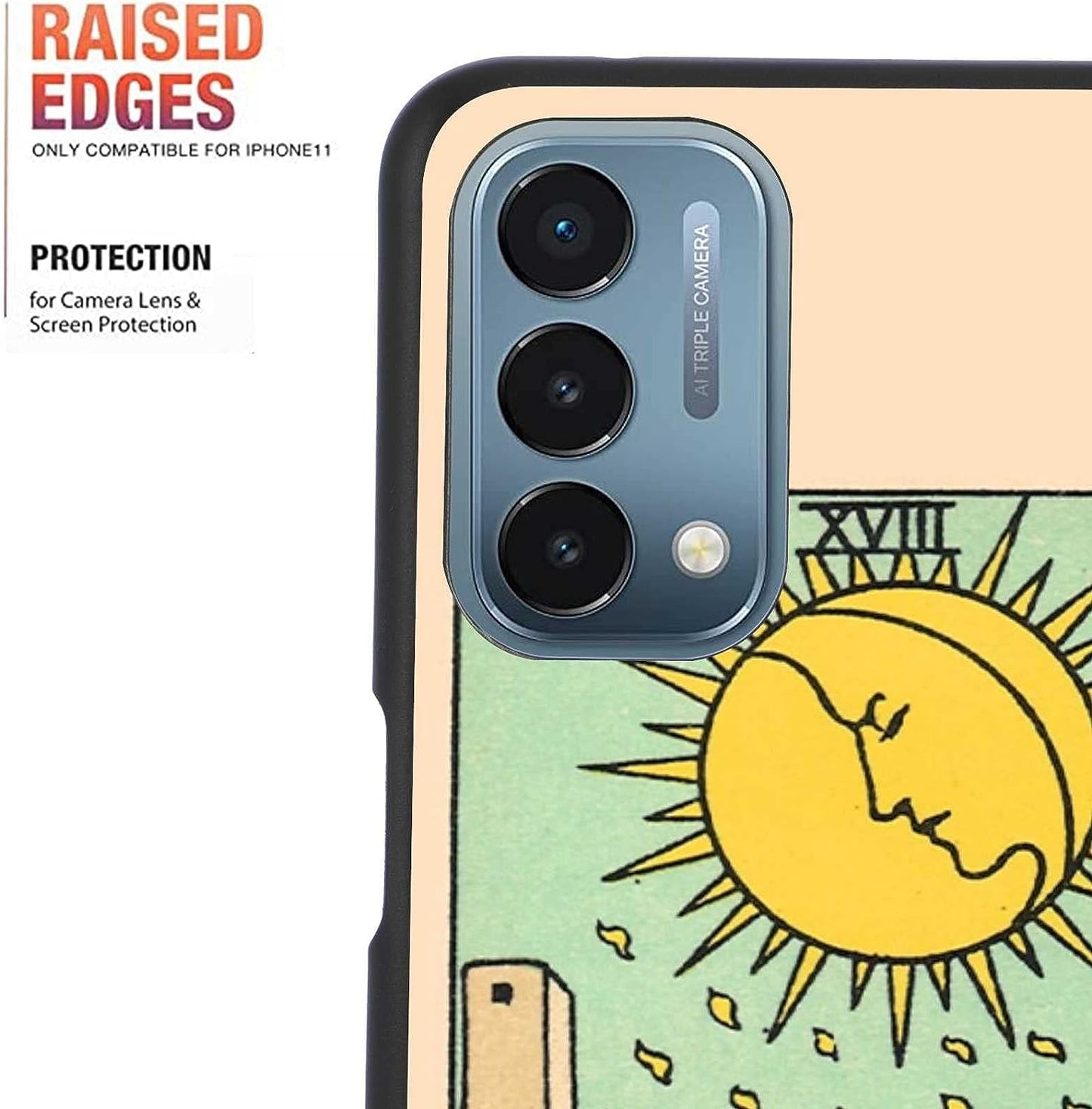 Valuect Lisment Compatible with Oneplus Nord N200 5G Case, Tarot the Moon Aesthetic Tarot Card Moon Dog Design for Oneplus Case Girl Boy,Unique Trendy Silicone Bumper Cover Case for Oneplus  valuect lisment   