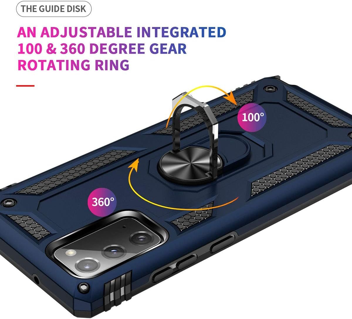 Note 20 Case for Samsung Note 20 Case,Galaxy Note 20 Case, [ Military Grade ] Protective 20 Note Case with Magnetic Car Mount Ring Holder Stand Cover for Samsung Galaxy Note 20/Note 20 5G - Blue  ADDIT   