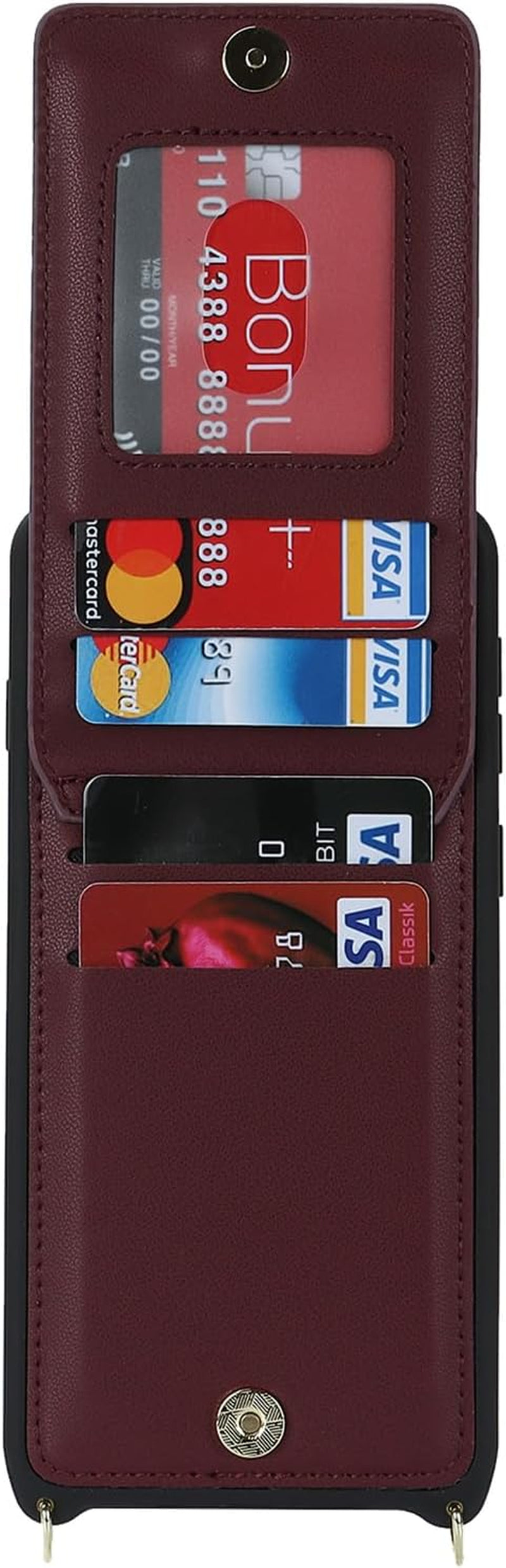 Jaorty Google Pixel 6A Case for Women with Card Holder 6.1" 5G 2022,Google Pixel 6A Phone Case with Strap,Crossbody Lanyard Cases with Credit Card Slots with Stand,Burgundy  Jaorty   