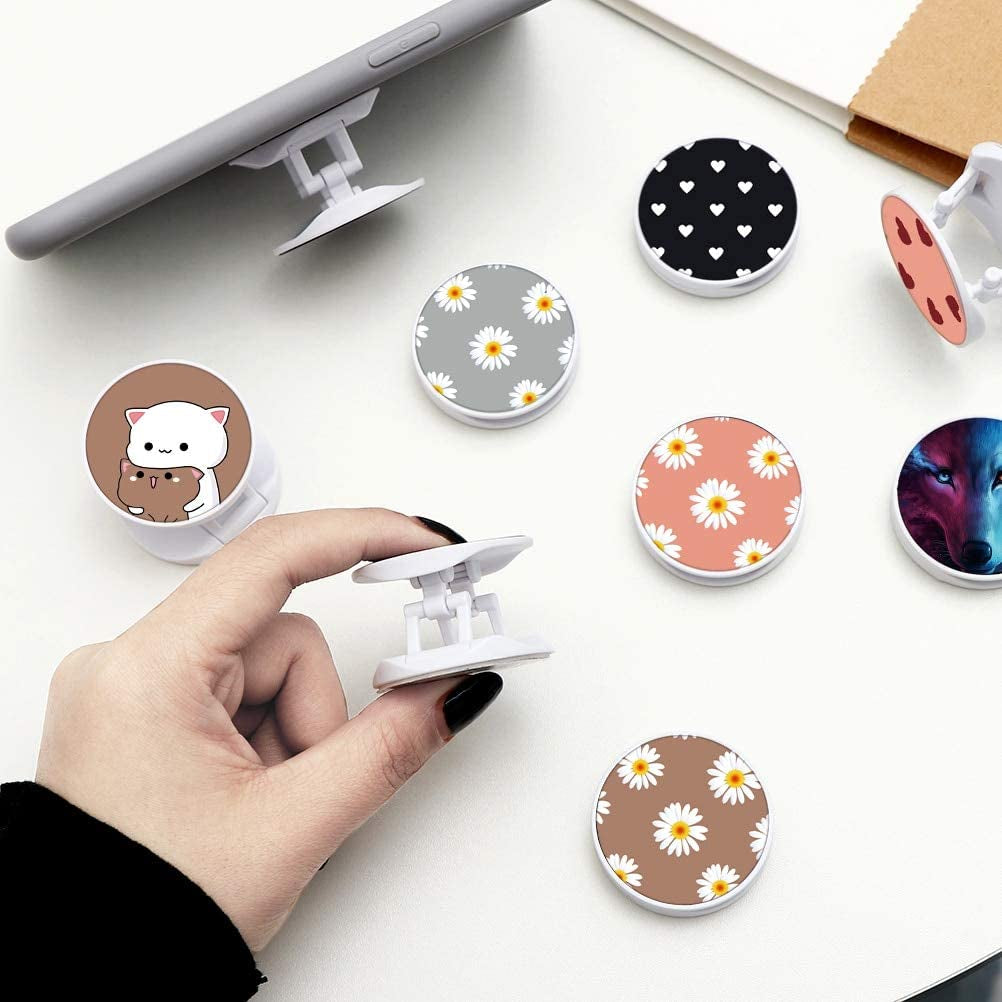 KAPUCTW for Xiaomi Redmi Note 7 Case with Stand Grip Holder Kickstand for Redmi Note 7 Slim Silicone Shockproof TPU Bumper Back Cover with Cute Marble Flower Design for Women,Black Daisy  KAPUCTW   