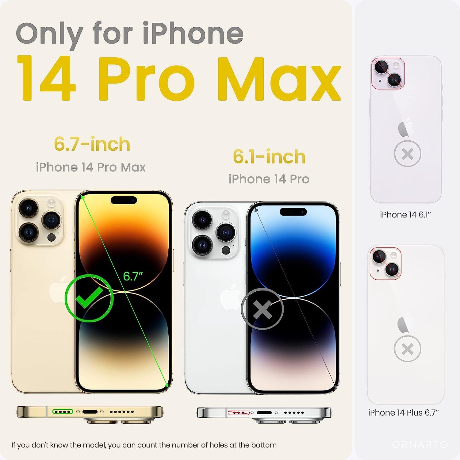 ORNARTO Compatible with Iphone 14 Pro Max Case 6.7, Slim Liquid Silicone 3 Layers Full Covered Soft Gel Rubber Phone Case Protective Cover with Microfiber Lining 6.7 Inch-Baby Yellow  ORNARTO   