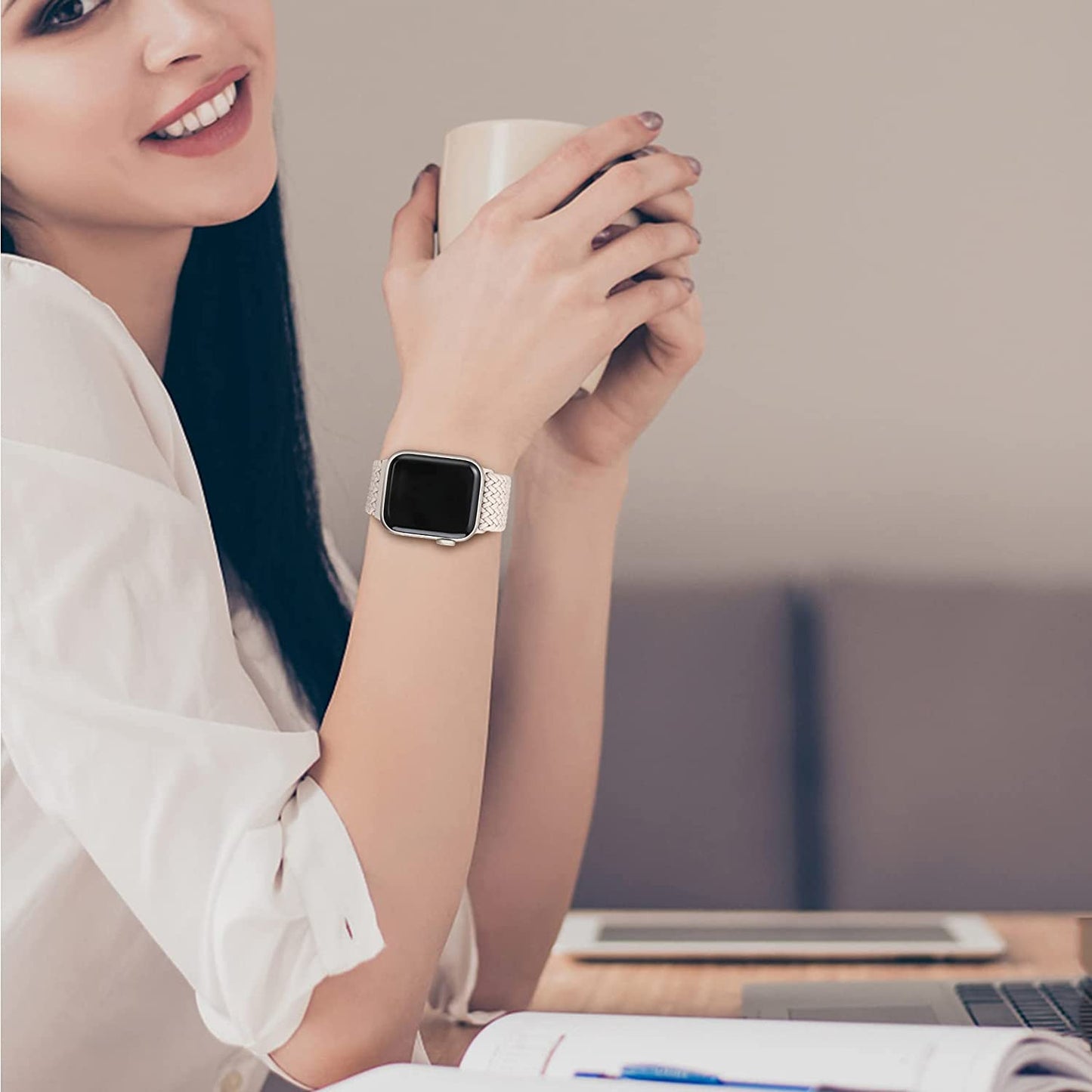 Merlion Stretchy Braided Solo Loop Compatible with Apple Watch Band 38Mm 40Mm 41Mm 42Mm 44Mm 45Mm 49Mm, Sports Adjustable Elastic Straps for Iwatch  Merlion   