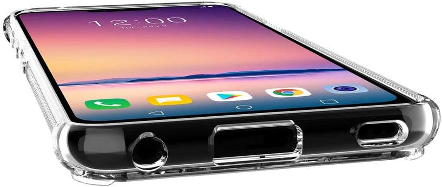 Scooch Wingman | Kickstand Case for LG V40 Thinq [10 Ft Drop Protection] [Two-Way Stand] Shockproof Protective Cover & Compatible with Magnetic Car Mounts (Clear)  Scooch   