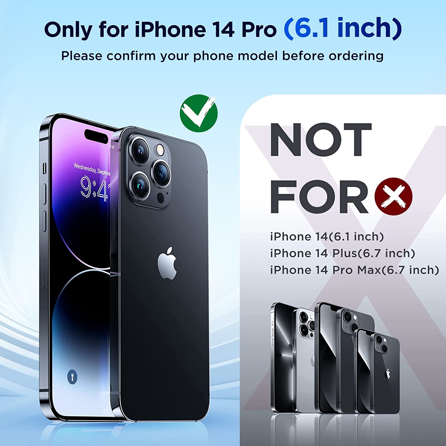 Simtect Ultra Clear for Iphone 14 Pro Case, [Non-Yellowing] [10 FT Military Drop Protection] Slim Fit yet Protective Shockproof Bumper with Airbag Case for Iphone 14 Pro 6.1 Inch- Crystal Clear  Simtect   