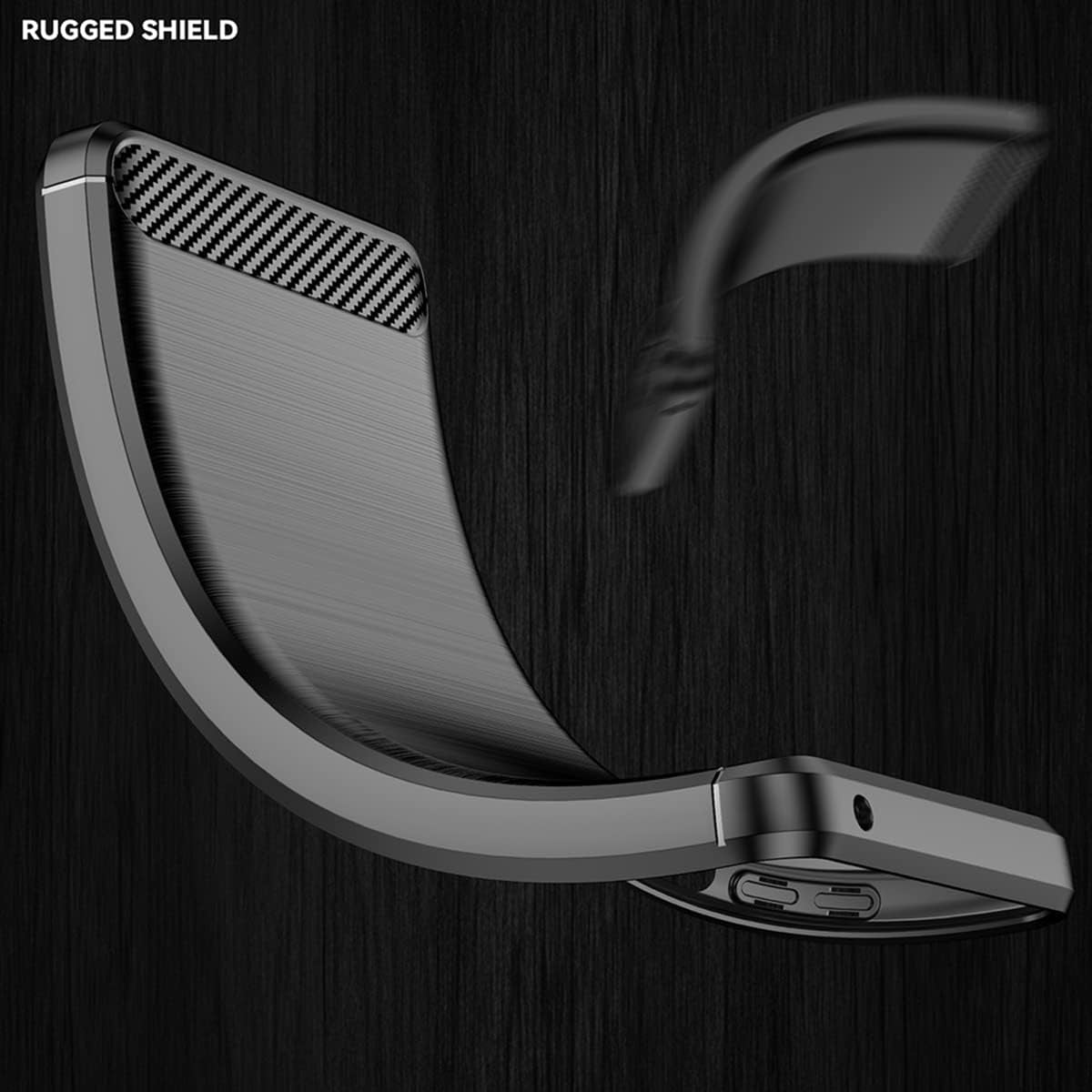 KOARWVC Phone Case for Oneplus Nord N200 5G Case, Oneplus N200 DE2117 Case Carbon Fiber Shockproof Rugged Shield Anti-Scratch Soft TPU Back Cover Protective Cases for Oneplus Nord N200 5G (Black)  KOARWVC   