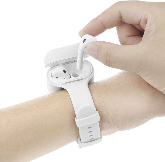 Newest 2021 Wrist Band for Airpods/Airpods 2 Case Accessories Sport Strap Cover Compatible with Apple Airpods 1St and 2Nd Wireless Charging Case Portable Full Protective Silicone Skin (White)  BabyValley   