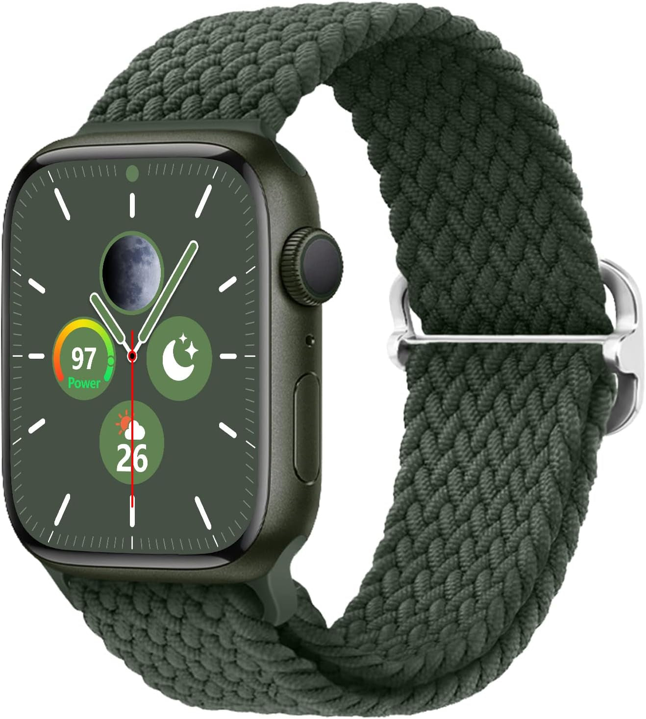 Stretchy Braided Solo Loop Compatible with Apple Watch Bands 38Mm 40Mm 41Mm 42Mm 44Mm 45Mm for Women Men Adjustable Straps Elastic Sport Wristbands for Iwatch Series 8 7 6 SE 5 4 3 2 1 Ultra  MBNIBNVT Cactus 38/40/41MM 