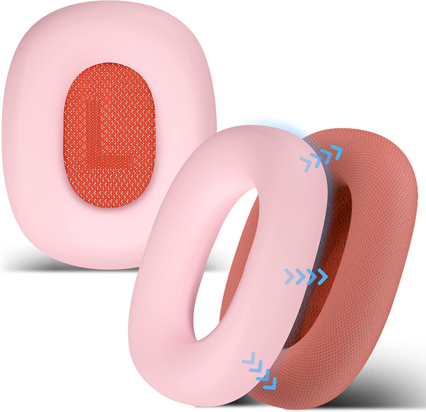 Seltureone Case Compatible for Airpods Max Earpads, Earcup Cover Protector, Silicone Earphone Protective Earpad Cover Accessories for Airpod Max Headphones Ear Pads, White  Seltureone Pink  