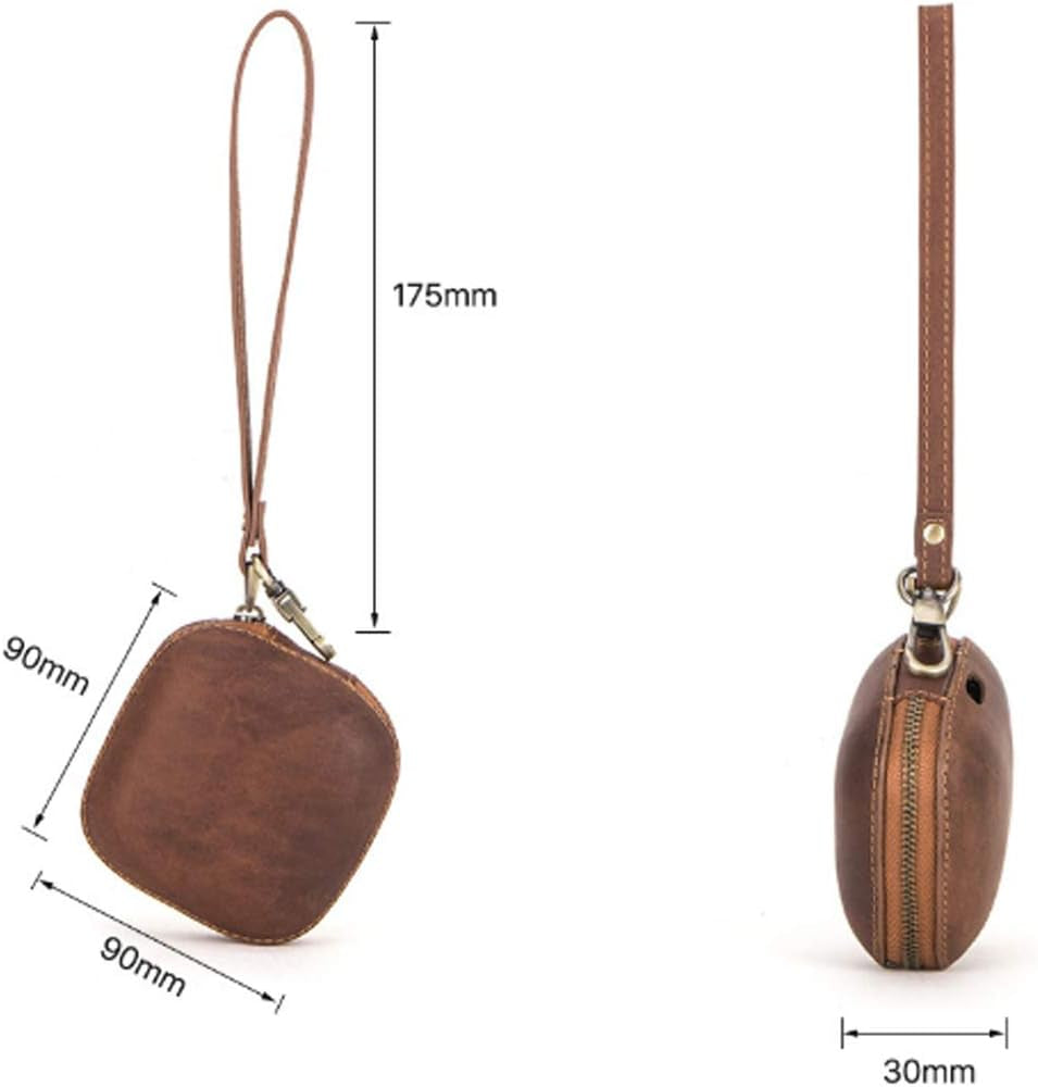 Apqdw Powerbeats Pro Case Cover, Leather Case for Power Beats Pro, Powerbeats Pro Accessories Beats Earbuds Carrying Case with Keychain (Brown)  Anbo   