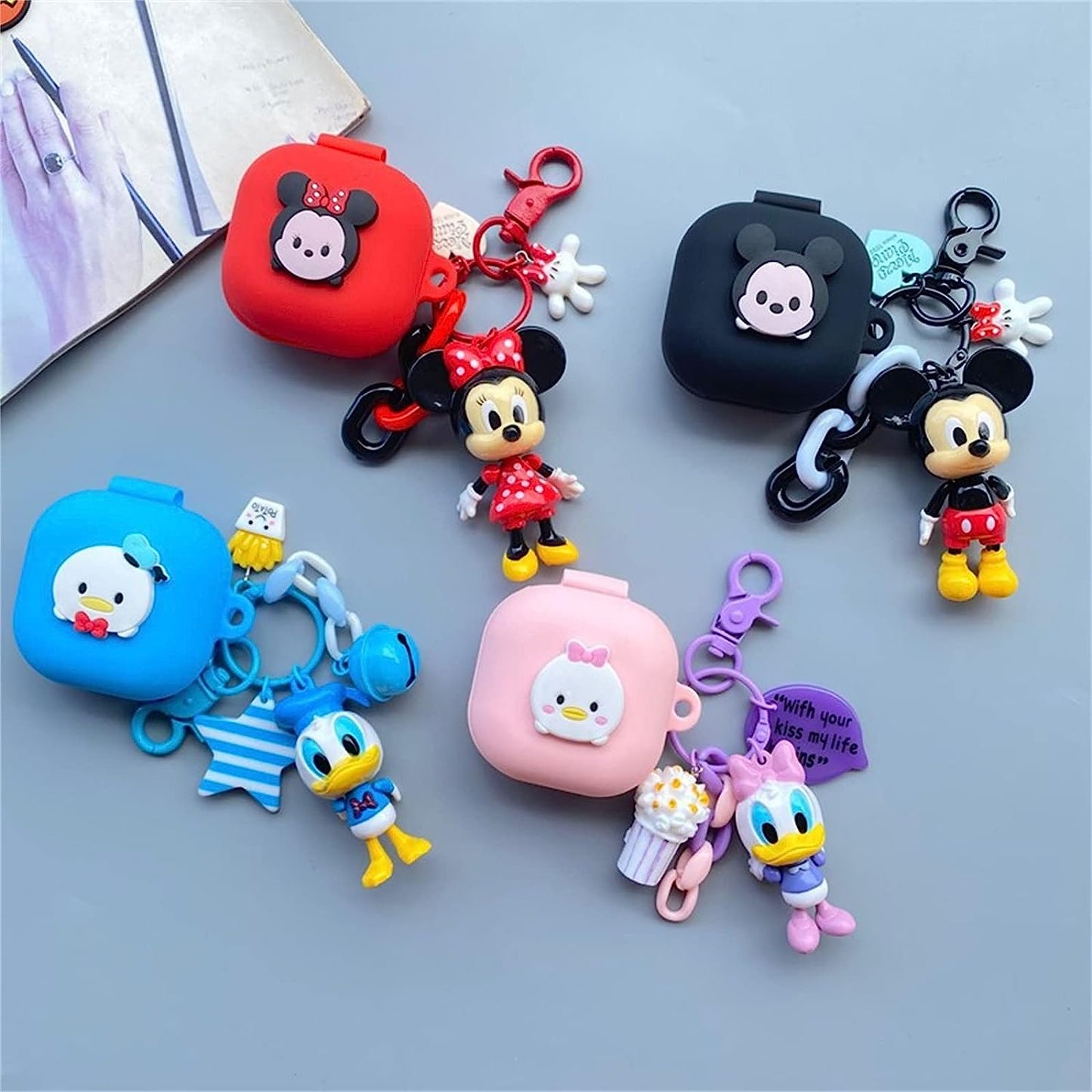 CASEVERSE Cases for Samsung Galaxy Buds2 Pro/Buds 2/Buds Pro/Buds Live with Pendant, Cute Silicone Anime Cartoon Shockproof Cover for Girls Boys Teens  CASEVERSE   