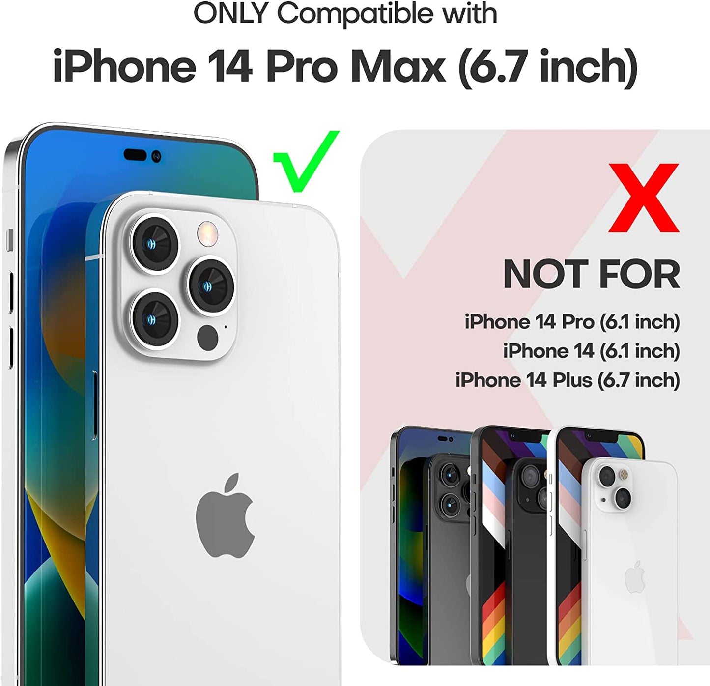 TAURI for Iphone 14 Pro Max Phone Case, [5 in 1] 1X Case [Not-Yellowing] 2X Tempered Glass Screen Protector + 2X Camera Lens Protector, [Military-Grade Drop Protection] Slim Phone Case 6.7 Inch-Blue  TAURI   