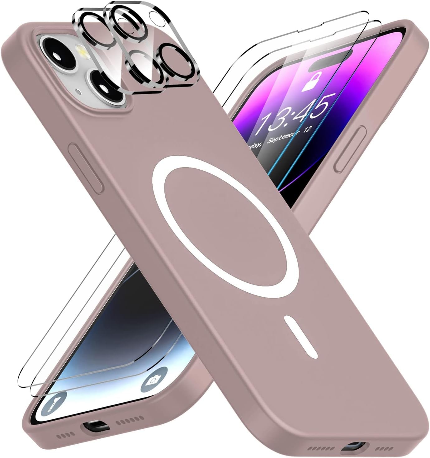 Jaroco for Iphone 14 Pro Case, [Military Grade Drop Protection] [2 Pcs Screen Protector & Camera Lens Protector] Full-Body Shockproof Protective for Iphone 14 Pro Phone Case 6.1 Inch (Red)  jaroco Light Pink Iphone 14 Plus 