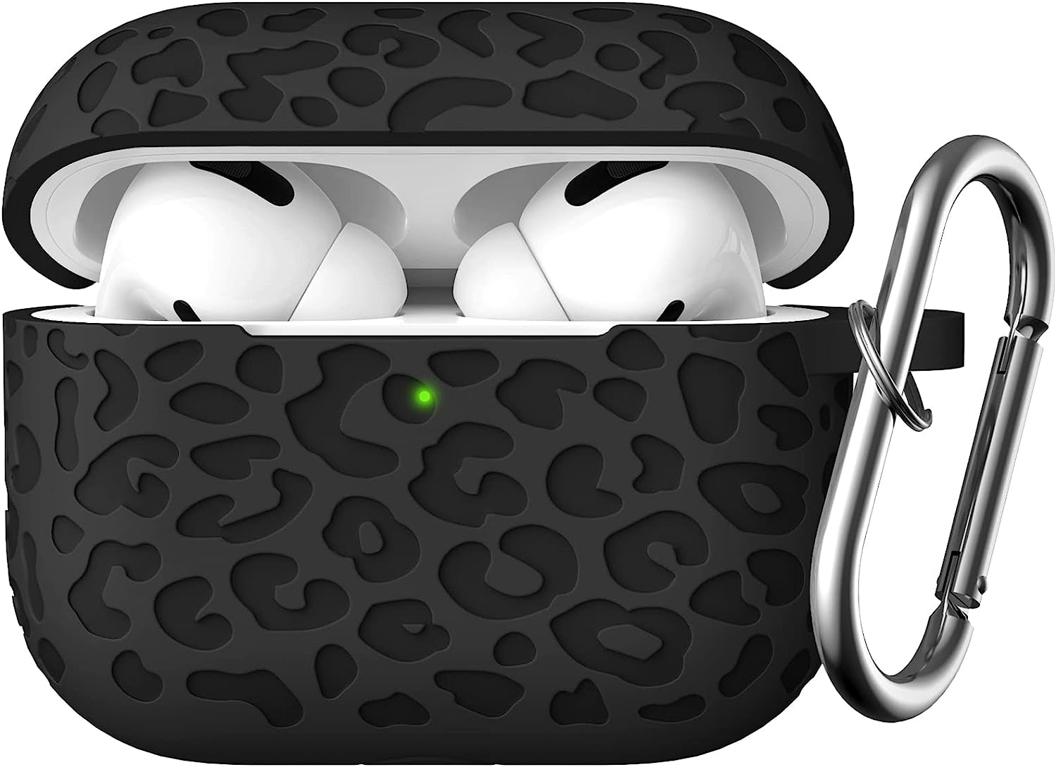 Lerobo Flower Engraved Case Compatible with Airpods Pro 2 Case Cover, Cute Soft Silicone Skin Cover Full Protective Case for Apple Airpods Pro Case 2Nd/1St Generation Front LED Visible, Lilac  Lerobo A-Black  