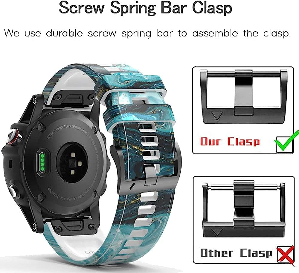 XIRIXX 22/26Mm Wrist Band Strap for Garmin Fenix 7 7X 5 5X 6 6X Pro 935 945 Smart Watch Printed Sport Quick Release Silicone Watchband  XIRIXX   