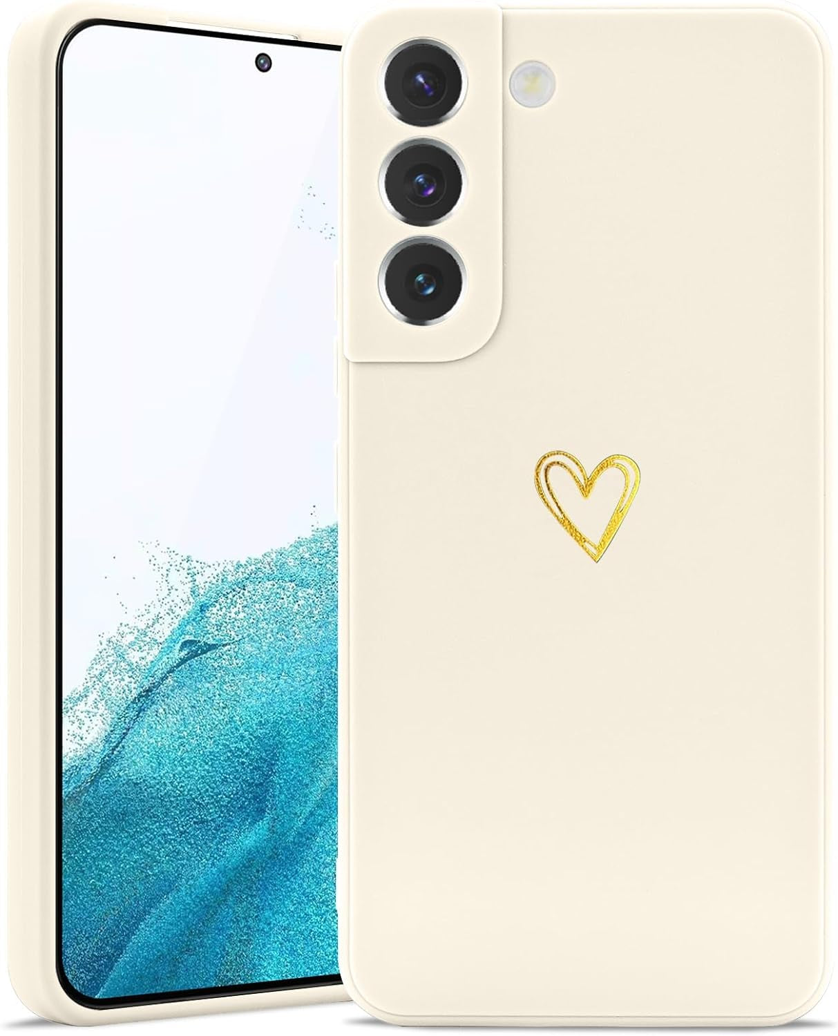 Wirvyuer for Samsung Galaxy S22 Case Cute Slim Shockproof Phone Case with Wireless Charging Support and Protection, Lime Green  Wirvyuer Cream Samsung Galaxy S22 