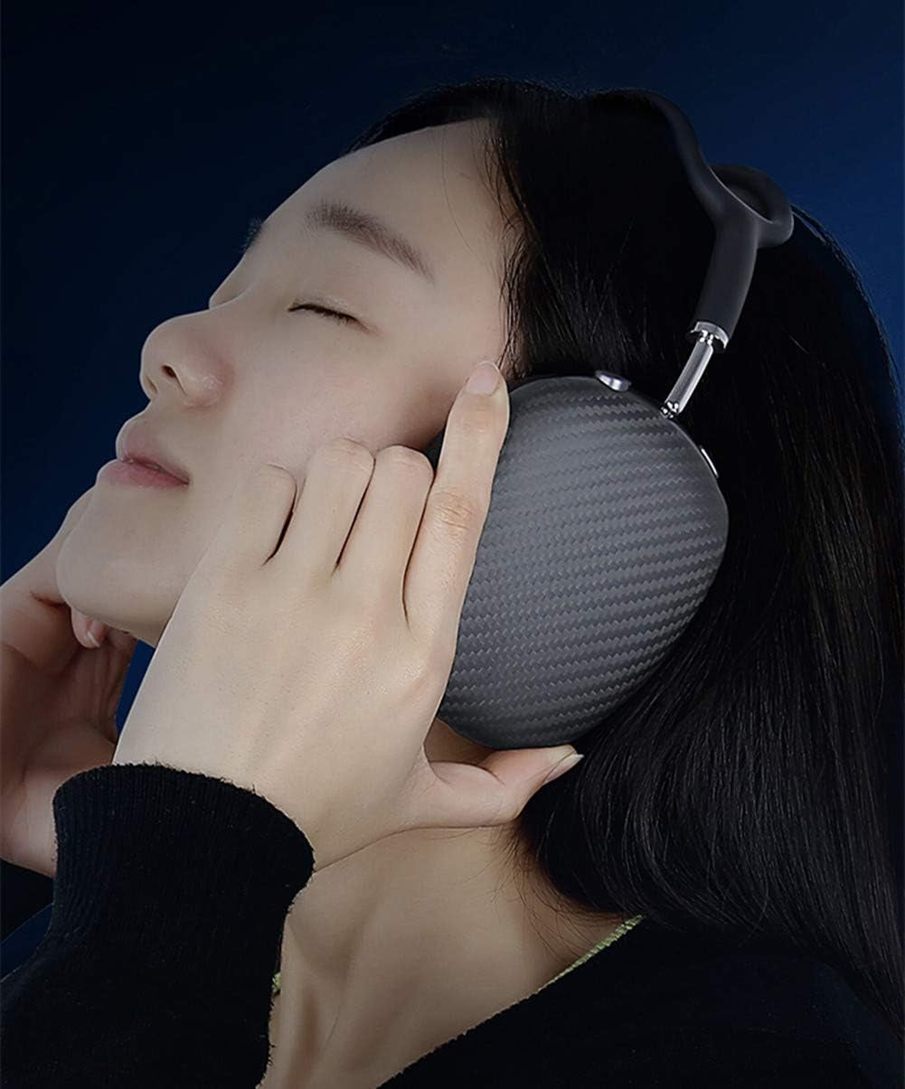 DAYJOY Genuine Aramid Fiber Case Compatible with Airpods Max, Carbon Fiber Headphone Cases Box Earphone Protective Slim Case Cover for Airpods Max(Matte Black)  DAYJOY   