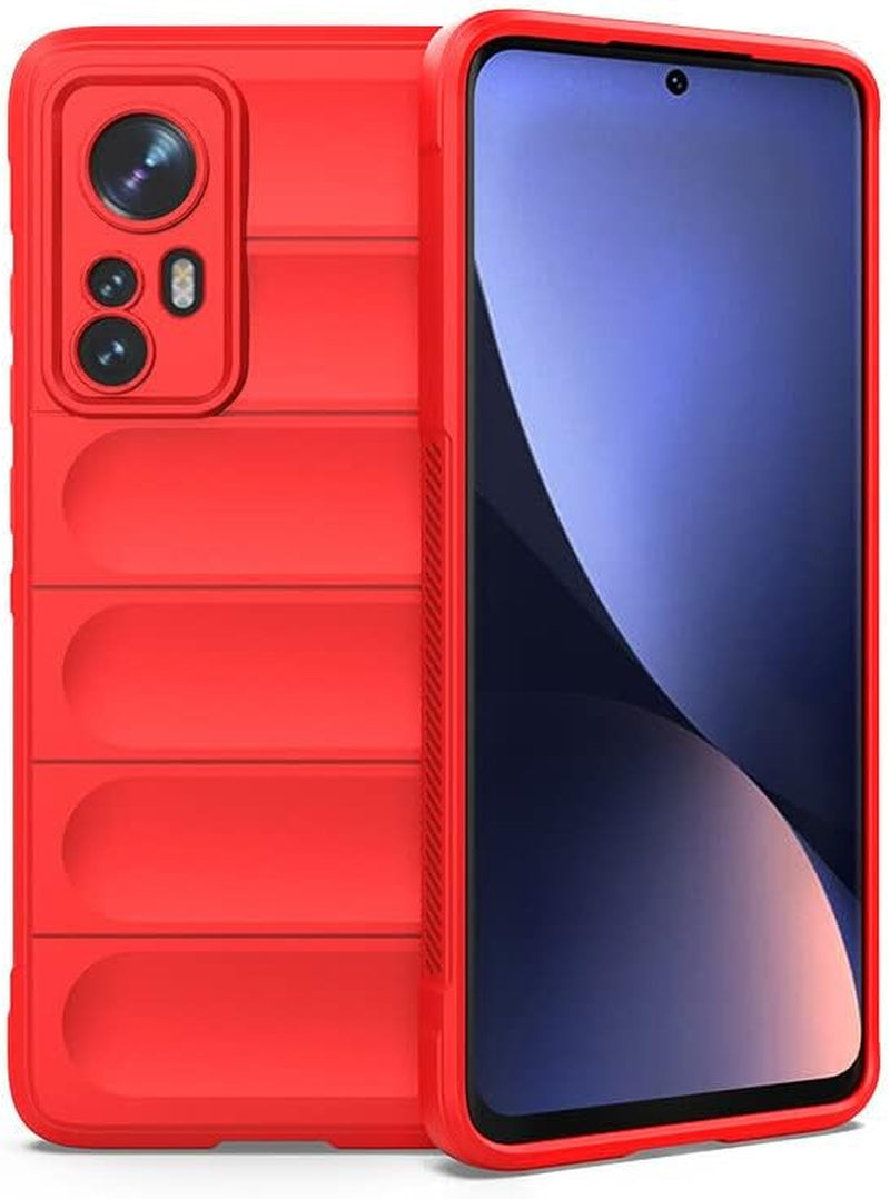 Xiaomi 12 Lite Case, Eabhulie Flexible TPU Silicone Non-Slip Shock-Absorbent Case Cover for Xiaomi 12 Lite Green  EabHulie Red  