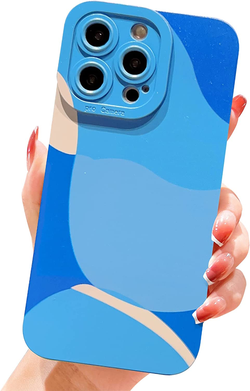 YKCZL Compatible with Iphone 14 Pro Max Case,Cute Painted Art Heart Pattern Full Camera Lens Protective Slim Soft Shockproof Phone Case for Women Girls-Dark Green  YKCZL Dark Blue  