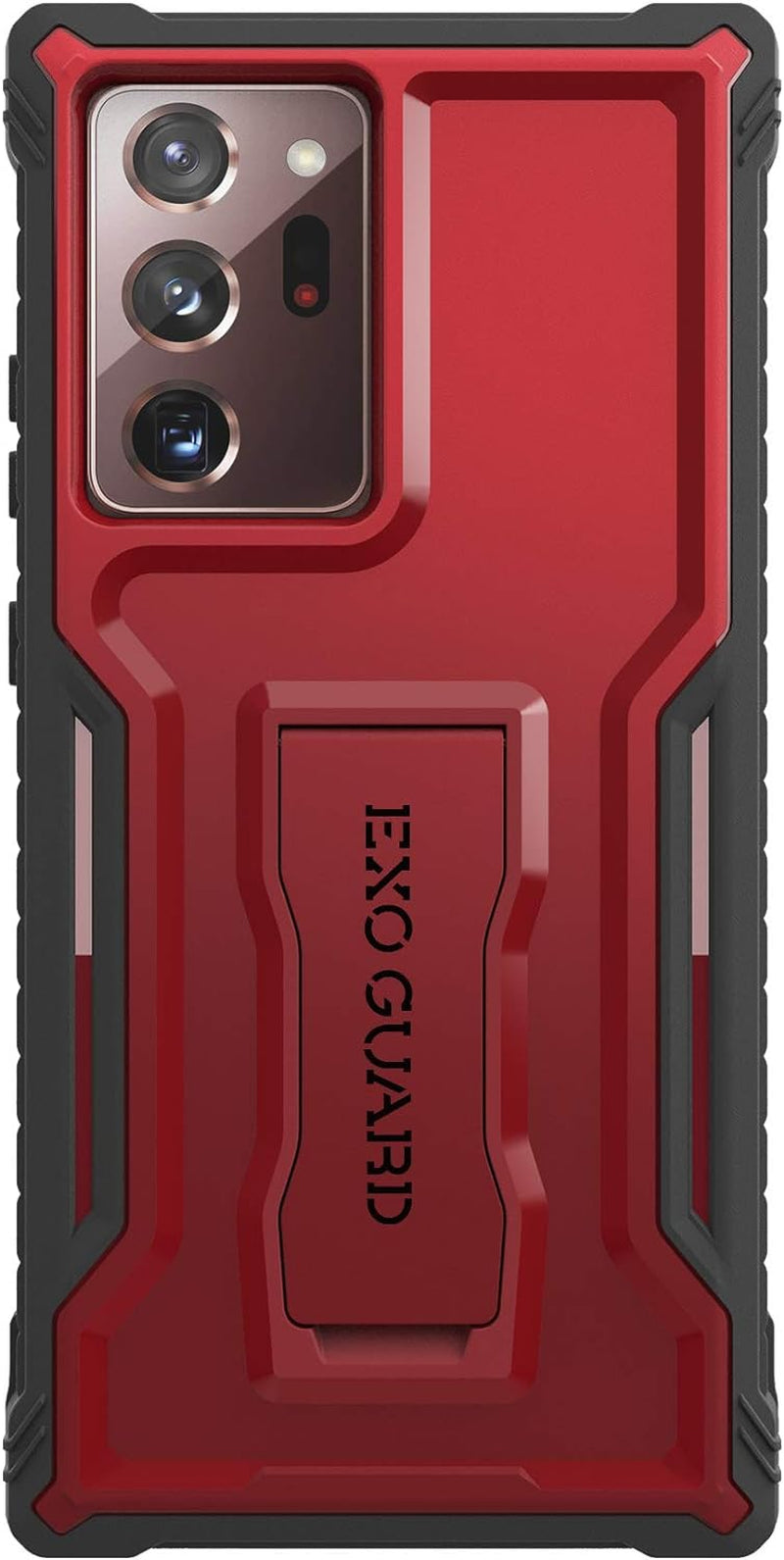 Exoguard Samsung Galaxy Note 20 Ultra 5G Case, Rubber Shockproof Cover Case for Samsung Note 20 Ultra 5G Phone 6.9 Inch, Built-In Kickstand (Green)  ExoGuard Note 20 Ultra 6.9'' / Red  