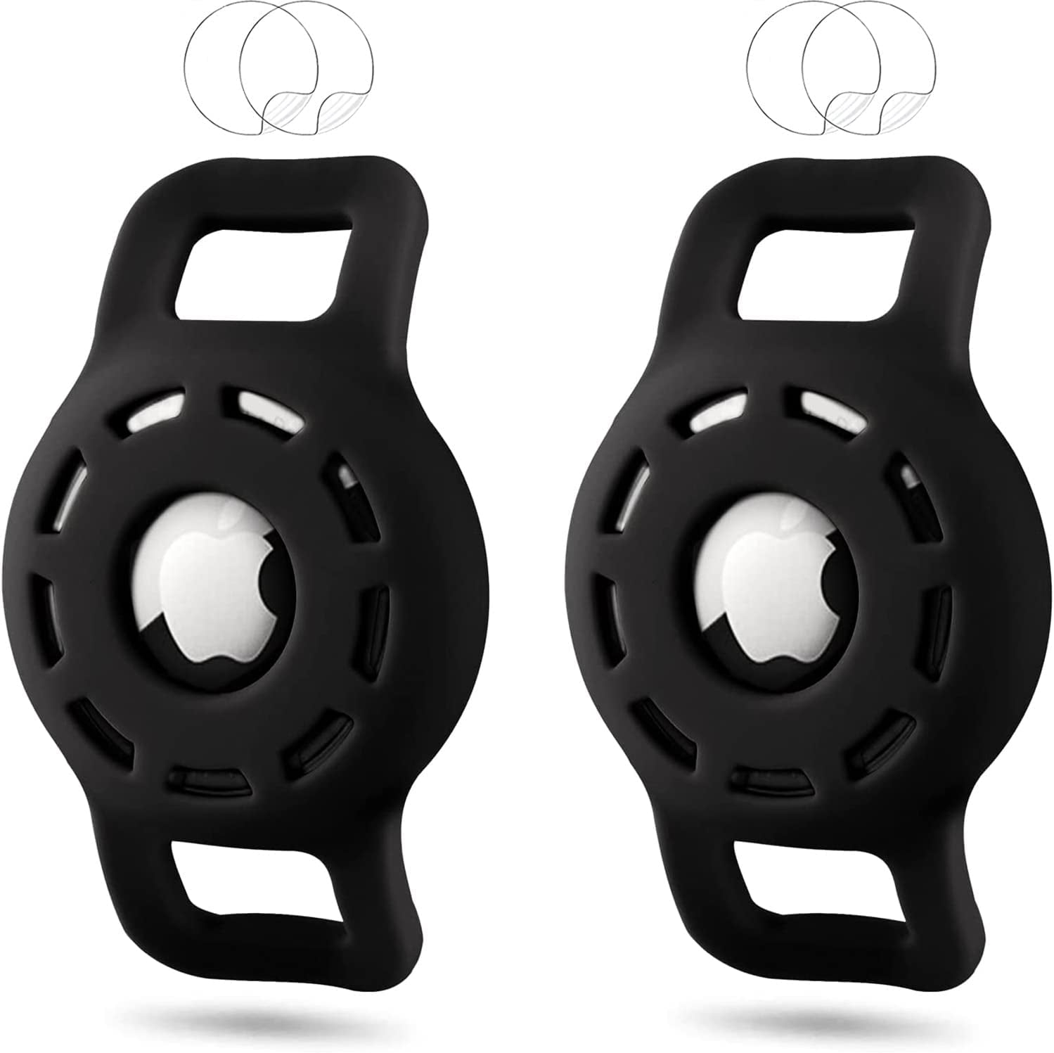 MARVAL Petneeds Airtag Cat Collar Holder, 2 Pack Protective Air Tag Case for Dog Collar within 1/2 Inch, 4 B Black  MARVAL   