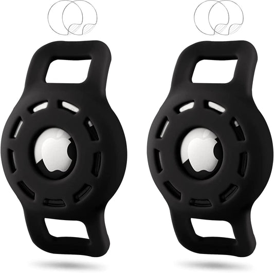 MARVAL Petneeds Airtag Cat Collar Holder, 2 Pack Protective Air Tag Case for Dog Collar within 1/2 Inch, 4 B Black  MARVAL   