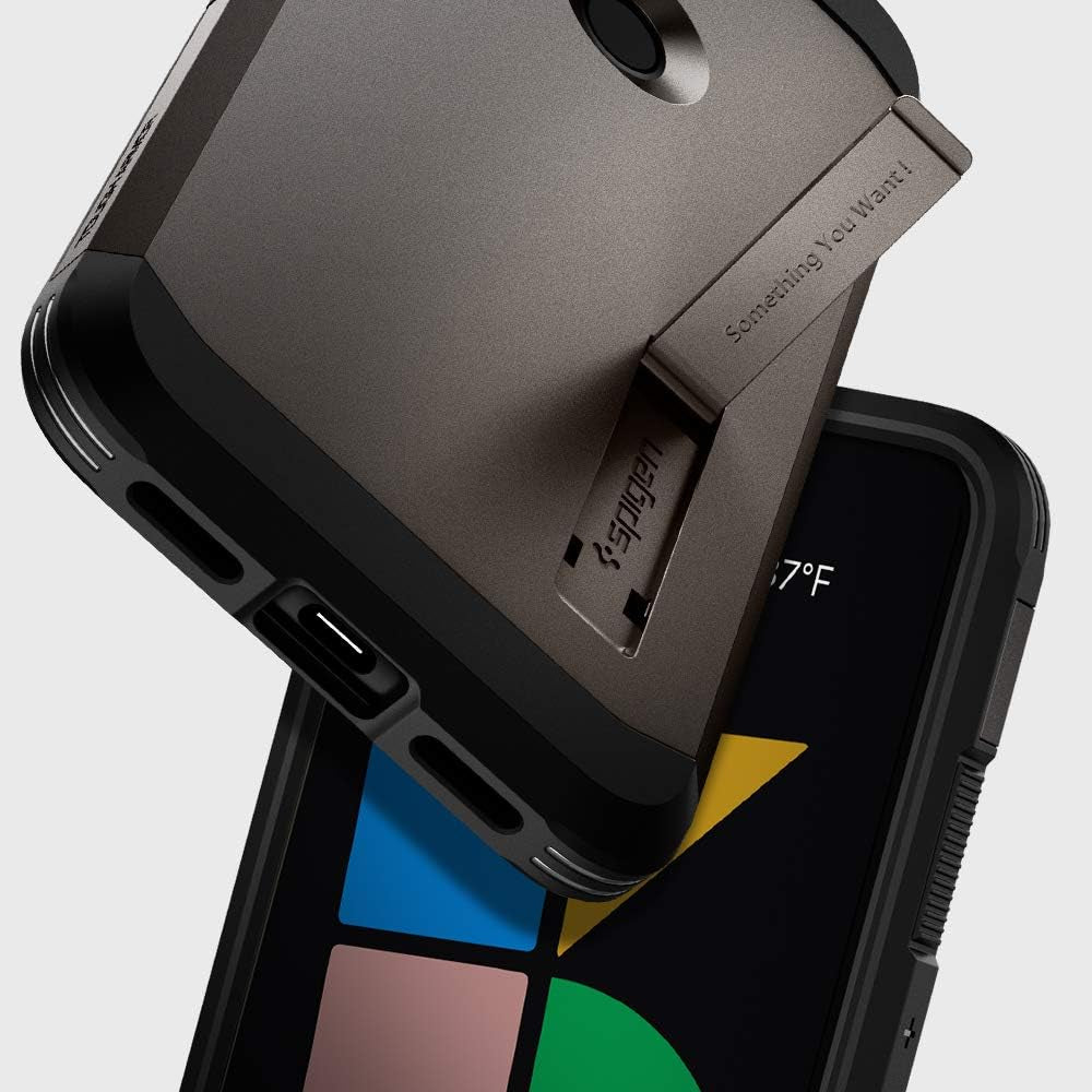 Spigen Tough Armor [Extreme Protection Tech] Designed for Pixel 5 Case (2020) - Gunmetal  Spigen   