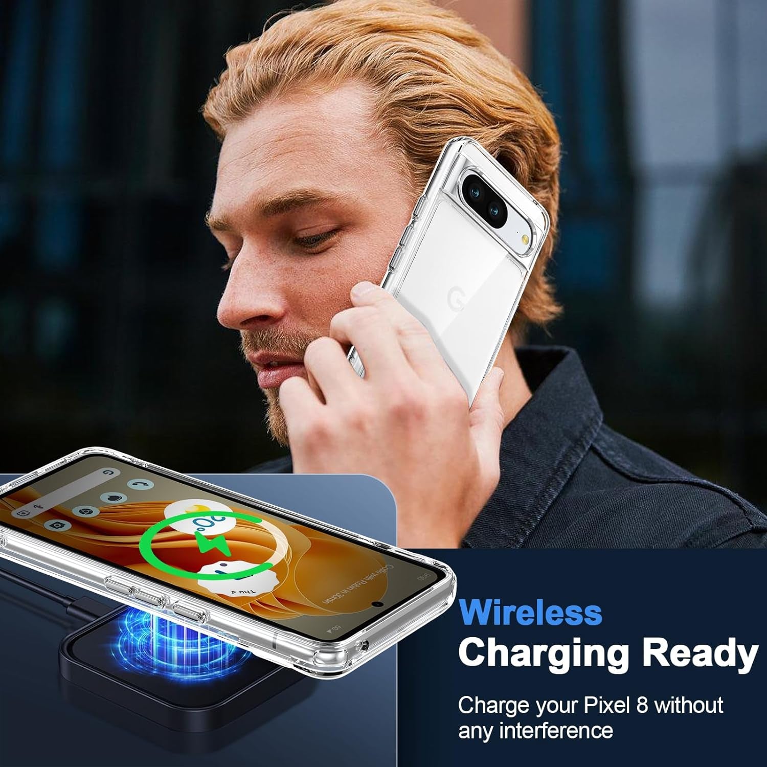 ANTSHARE for Google Pixel 8 Case Clear, Pixel 8 Case with [16FT Military Grade Drop Protection][Non-Yellowing], Slim Fit Case for Pixel 8 Phone 2023 - Crystal Clear  ANTSHARE   