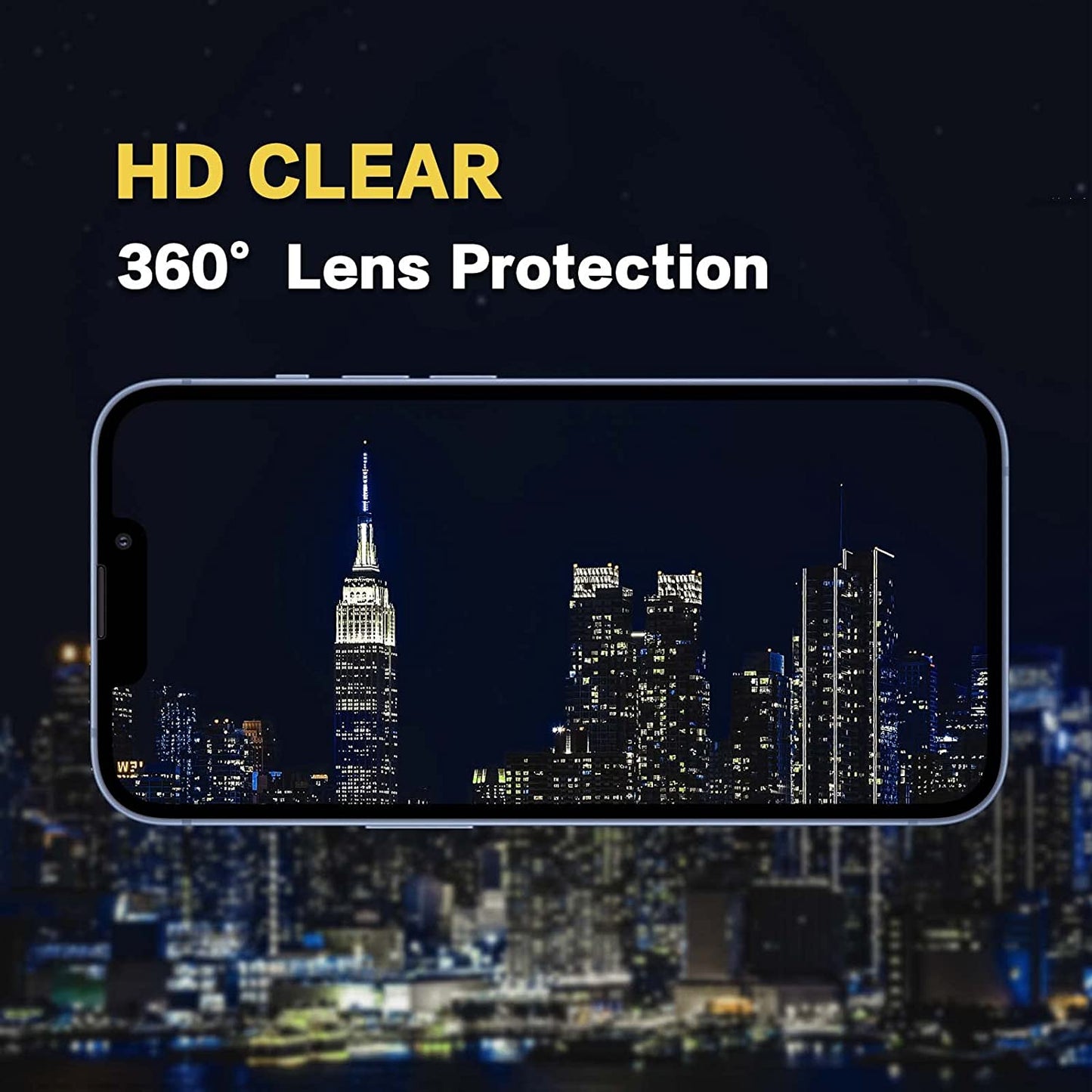 Denyunuo 3 Pack Screen Protector Compatible for Iphone 14 6.1'' with 3 Pack Camera Lens Protector, Easy Installation Tray, Ultra HD Clear Tempered Glass, 9H Hardness, Anti-Scratch,Bubble Free, Case Friendly  Denyunuo   