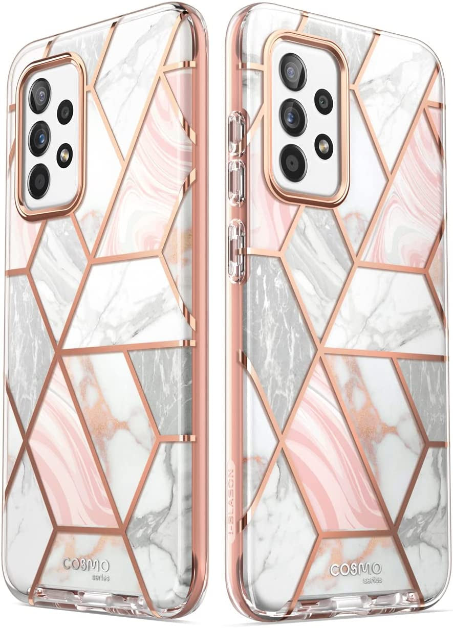 I-Blason Cosmo Protective Case for 6.5-Inch Samsung Galaxy A53 5G (2022), Marble Pink  i-Blason   