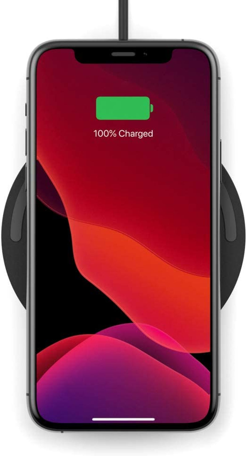 Belkin Wireless Charger - Qi-Certified 10W Max Fast Charging Pad - Quick Charge Cordless Flat Charger - Universal Qi Compatibility for Iphone, Samsung Galaxy, Airpods, Google Pixel, and More  Belkin   
