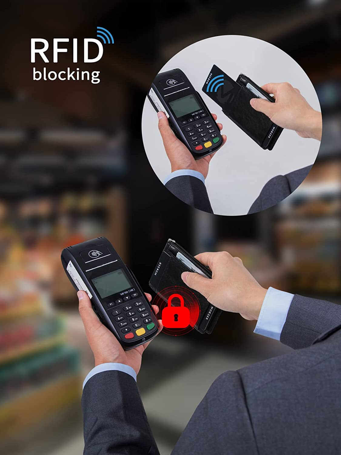 Mokzer Airtag Wallet Men Slim Minimalist Bifold Wallet with Airtag Holder RFID Blocking Front Pocket Mens Wallet 11 Card Holders Gift Box(Airtag Not Included)  mokzer   