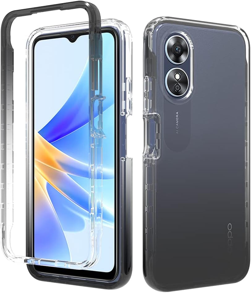 Pzwoxukhov Case for Redmi Note 12 Pro 5G Case Cover,Case for Xiaomi Poco X5 Pro High Transparency，Gradient Color,Anti-Drop Shock Absorption Case Black  Pzwoxukhov Black Oppo A17 4G / Oppo A17K 