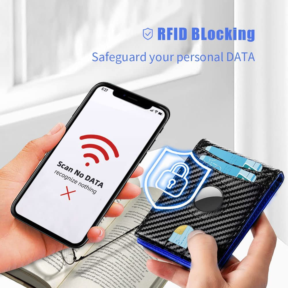 YQGWVFI Airtag Men'S Wallet with Money Clip, RFID Blocking, Slim and Minimalist Design, Holds up to 12 Cards, with Gift Box  Kaiman   